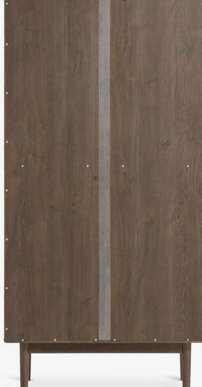 Vitrine VESTERBY høj 2 låger mørk eg