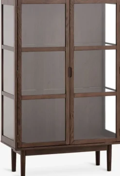 Vitrine VESTERBY lav 2 låger mørk eg