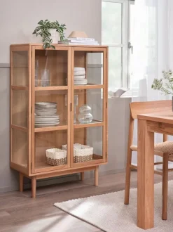 Vitrine VESTERBY lav 2 låger eg natur