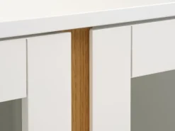 Vitrineskab FENSMARK 2 låger hvid/eg