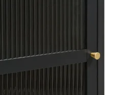 Vitrineskab HOPTRUP 1 låge sort stål