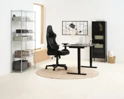 Vitrineskab HOPTRUP 1 låge sort stål