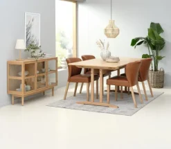 Vitrineskab LANGELINIE 3 låger eg