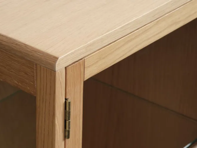 Vitrineskab LANGELINIE 3 låger eg