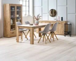 Vitrineskab LINTRUP 2 låger egefarve