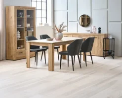 Vitrineskab LINTRUP 2 låger egefarve