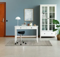 Vitrineskab NORDBY 2 låger 1 skuffe hvid