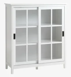 Vitrineskab NORDBY 2 låger hvid