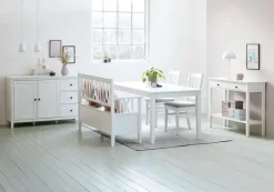 Vitrineskab NORDBY 2 låger hvid