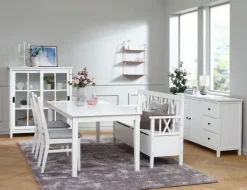 Vitrineskab NORDBY 2 låger hvid