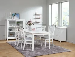 Vitrineskab NORDBY 2 låger hvid