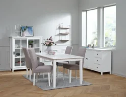 Vitrineskab NORDBY 2 låger hvid