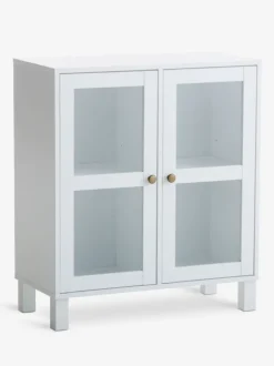 Vitrineskab SKALS glaslåger hvid