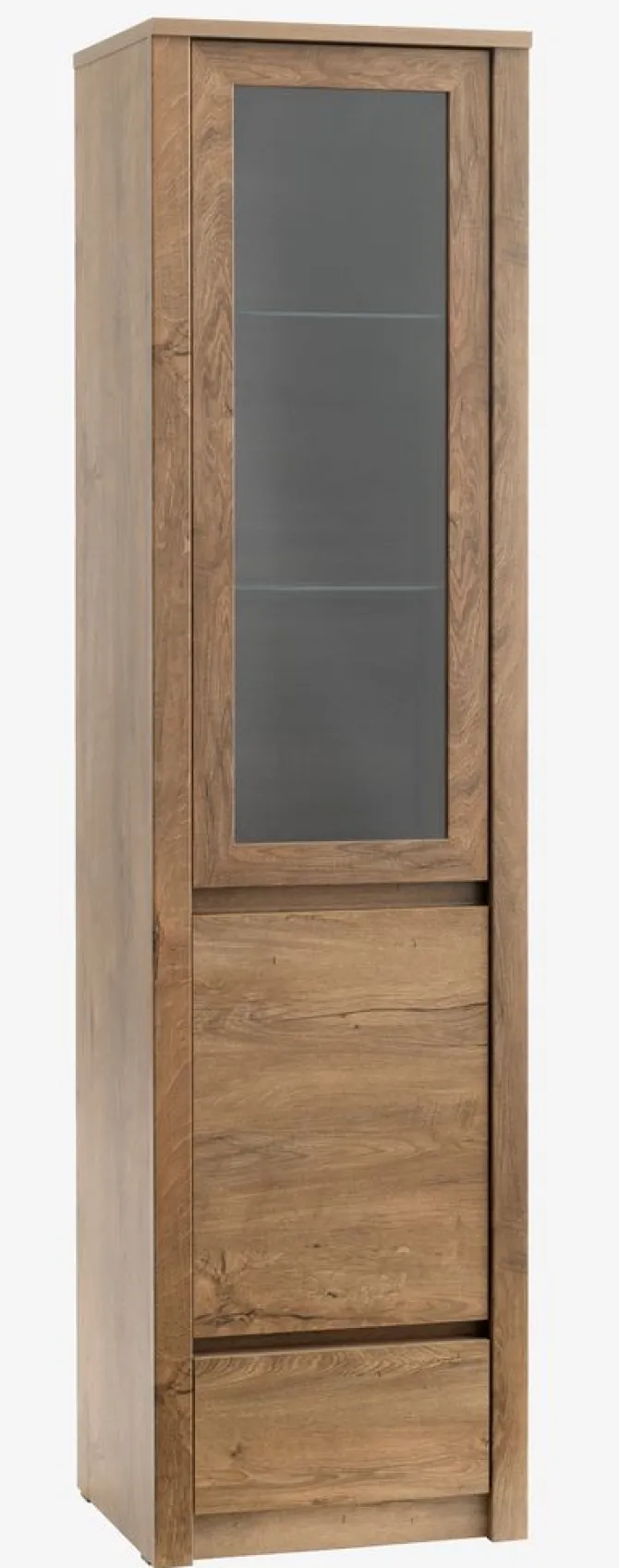 Vitrineskab VEDDE 1 låge vild eg