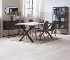 Vitrineskab VIRUM 2 låger sort